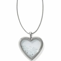 Brighton Pure Love Shaker Long Necklace Silver Hot