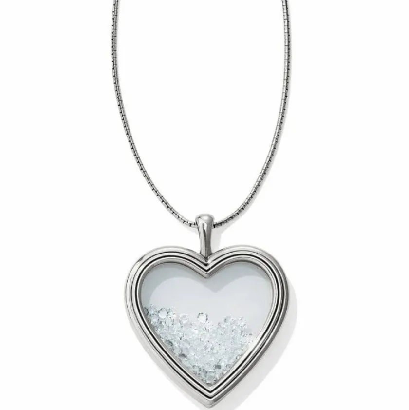 Brighton Pure Love Shaker Long Necklace Silver Hot