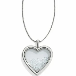 Brighton Pure Love Shaker Long Necklace Silver Hot