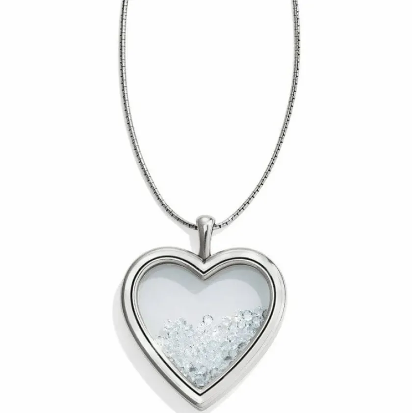Brighton Pure Love Shaker Long Necklace Silver Hot