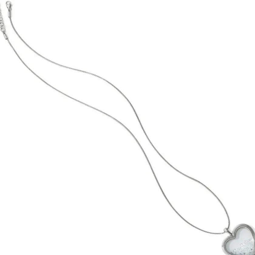Brighton Pure Love Shaker Long Necklace Silver Hot
