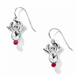 Brighton Reindeer Rock French Wire Earrings Silver-Red Online