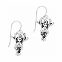 Brighton Reindeer Rock French Wire Earrings Silver-Red Online