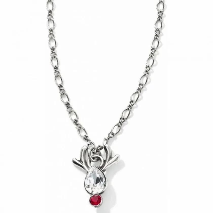 Brighton Reindeer Rock Necklace Silver-Red Online
