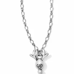 Brighton Reindeer Rock Necklace Silver-Red Online