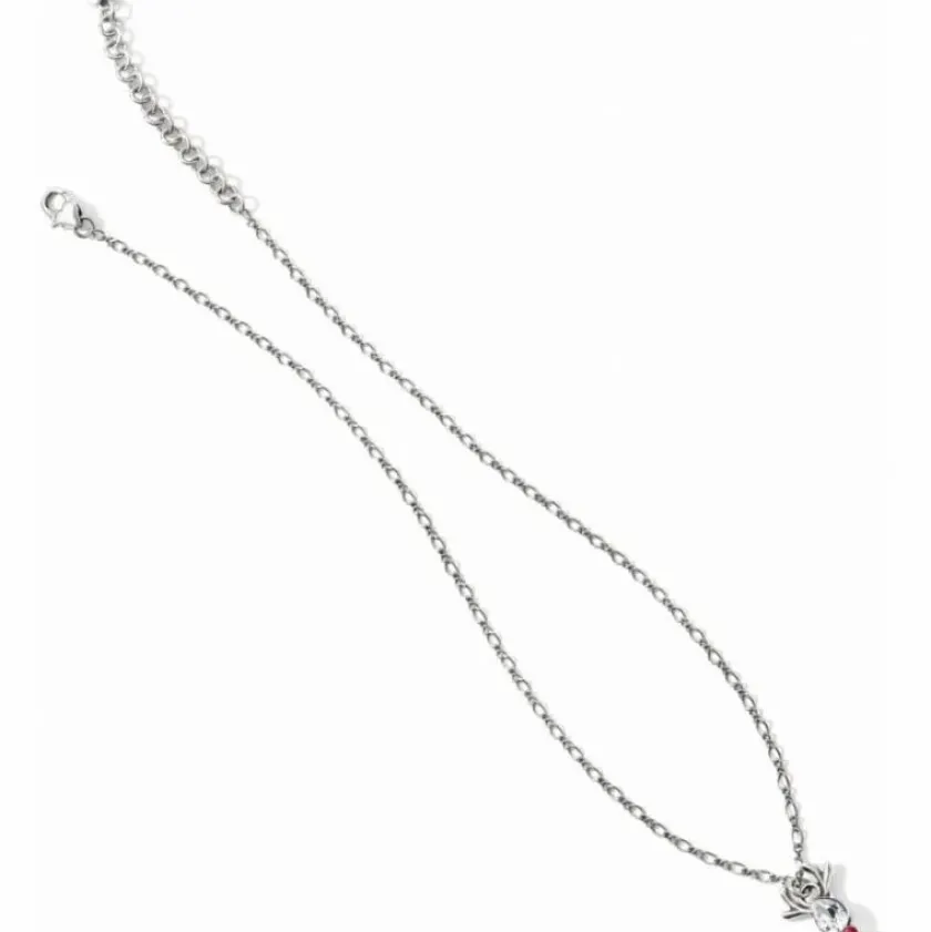 Brighton Reindeer Rock Necklace Silver-Red Online