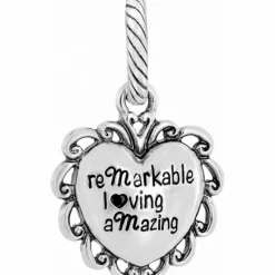 Brighton Remarkable Heart Charm Silver Clearance