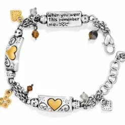 Brighton Remember Your Heart Bracelet Silver-GoldBrush Discount