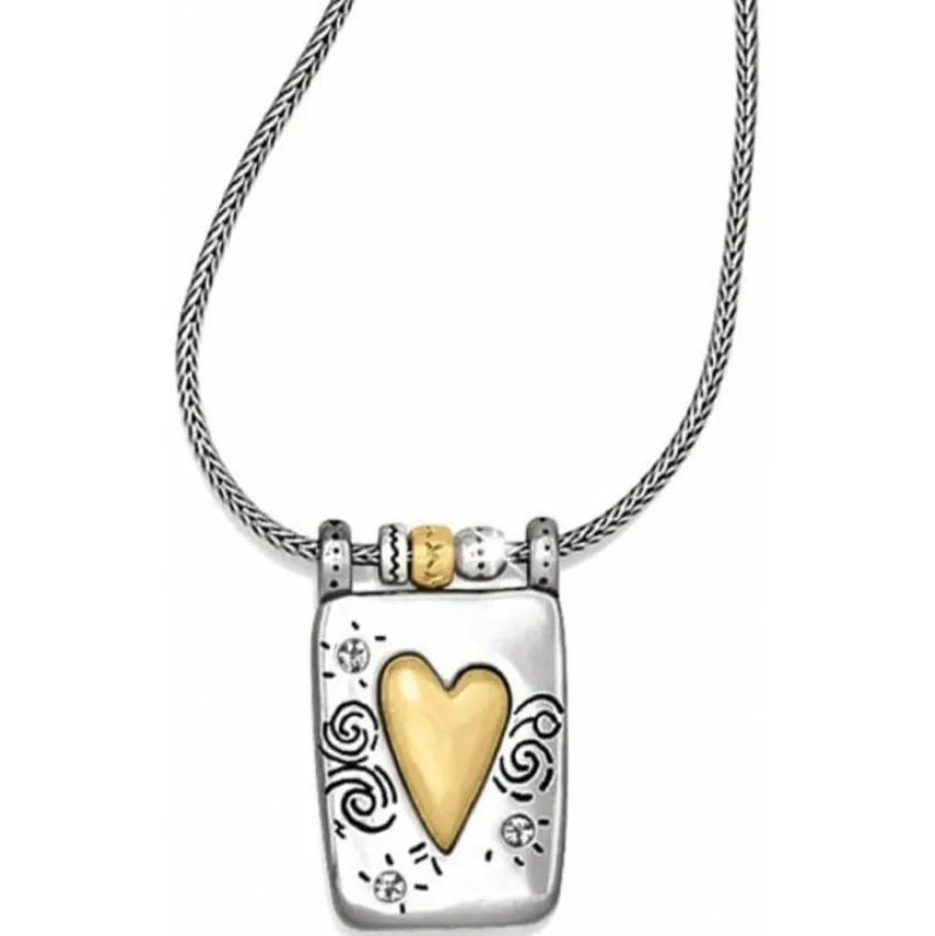 Brighton Remember Your Heart Necklace Silver-GoldBrush Best