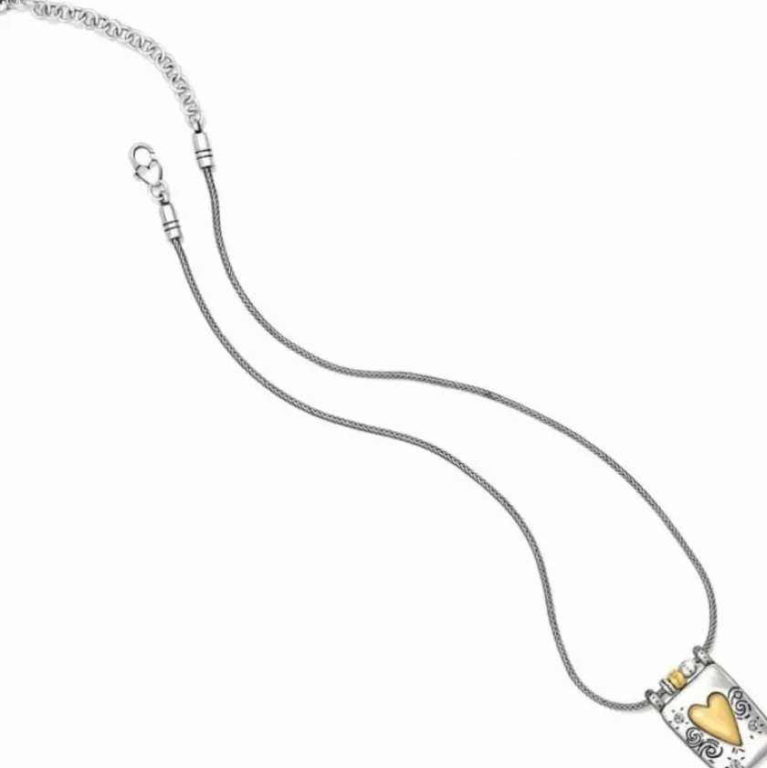Brighton Remember Your Heart Necklace Silver-GoldBrush Best