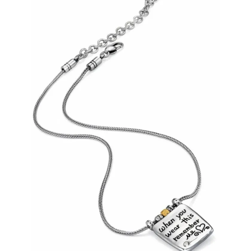 Brighton Remember Your Heart Necklace Silver-GoldBrush Best