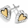 Brighton Rendezvous Mini Post Earrings Silver-Gold New