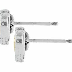 Brighton Rendezvous Mini Post Earrings Silver-Gold New