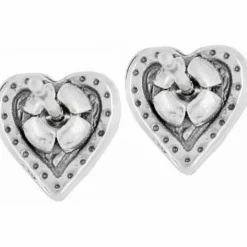 Brighton Rendezvous Mini Post Earrings Silver-Gold New
