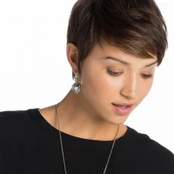 Brighton Reno Heart Leverback Earrings Silver Sale
