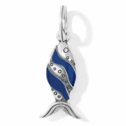 Brighton Retro Fish Charm Silver-Blue Outlet