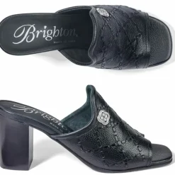 Brighton Riley Laced Heel Slides Black Sale