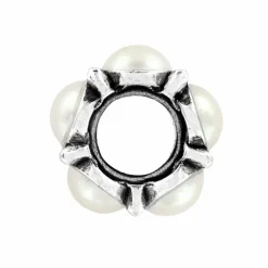 Brighton Roundabout Bead Silver-Pearl Best