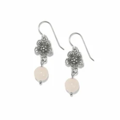 Brighton Sakura Beaded French Wire Earrings Silver-Pink New