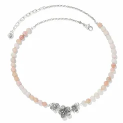 Brighton Sakura Beaded Trio Necklace Silver-Pink Hot