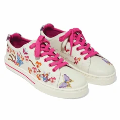Brighton Sakura Embroidered Sneakers White-Multi Sale
