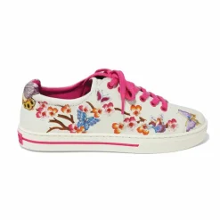 Brighton Sakura Embroidered Sneakers White-Multi Sale