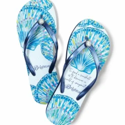 Brighton Sand Flip Flops Blues Clearance