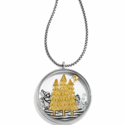 Brighton Santa's Sleigh Shaker Convertible Necklace Silver-Multi Hot