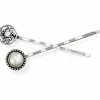 Brighton Satin Glow Bobby Pins White Sale