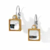 Brighton Saturn Leverback Earrings BrushedGold New