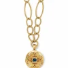Brighton Saturn Reversible Necklace BrushedGold Clearance