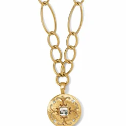 Brighton Saturn Reversible Necklace BrushedGold Clearance