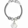 Brighton Scalloped Shell Charm Bracelet Silver Clearance