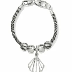 Brighton Scalloped Shell Charm Bracelet Silver Clearance