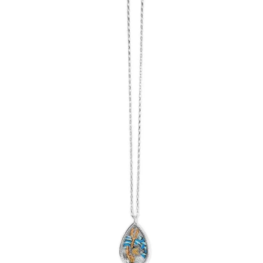 Brighton Sea Current Convertible Shaker Necklace Silver-Blue Fashion