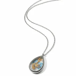Brighton Sea Current Convertible Shaker Necklace Silver-Blue Fashion