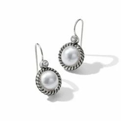 Brighton Sea Gem French Wire Earrings Silver-Pearl Sale