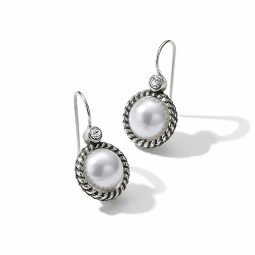 Brighton Sea Gem French Wire Earrings Silver-Pearl Sale