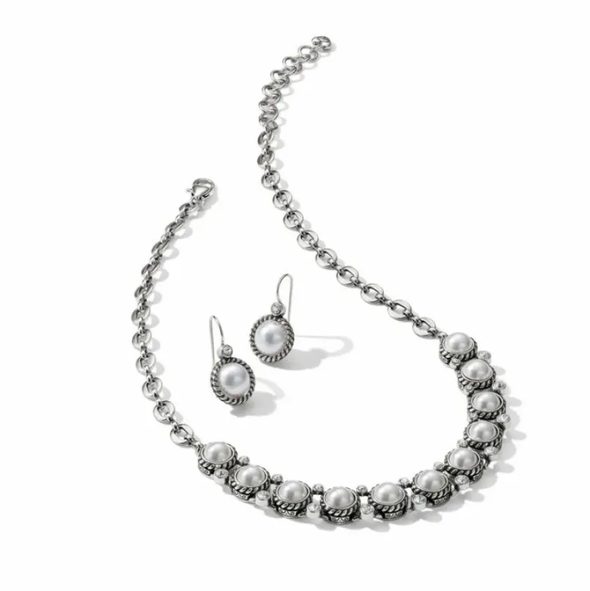 Brighton Sea Gem French Wire Earrings Silver-Pearl Sale