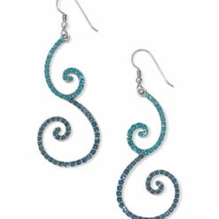 Brighton Sea Of Love Crystal French Wire Earrings Silver-Blue Fashion