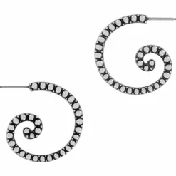 Brighton Sea Of Love Crystal Hoop Earrings Silver-Blue Outlet