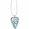 Brighton Sea of Love Heart Convertible Reversible Necklace Silver-Blue Best