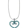 Brighton Sea of Love Reversible Petite Heart Necklace Silver-Blue Discount