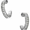 Brighton Secret Of Love Mini Hoop Earrings Silver Fashion