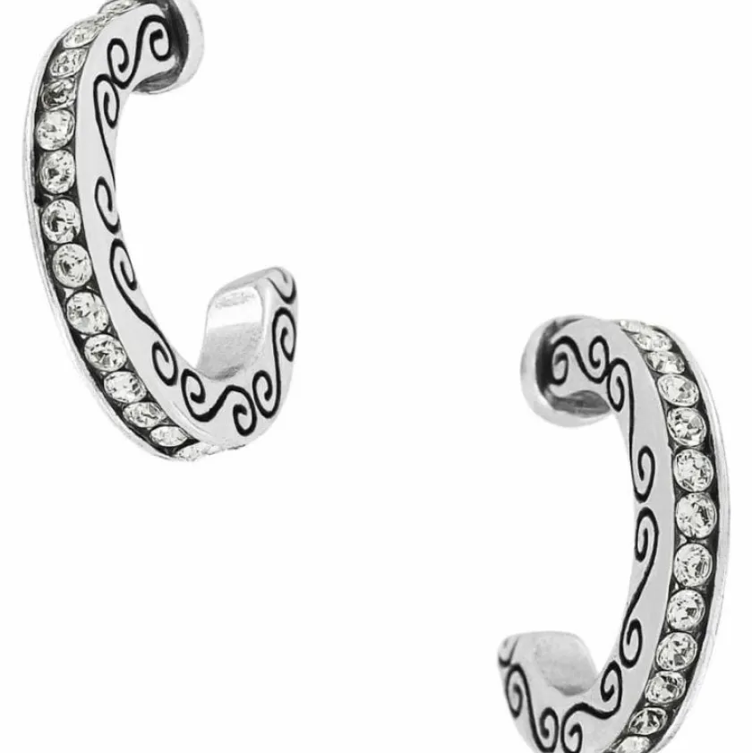 Brighton Secret Of Love Mini Hoop Earrings Silver Fashion