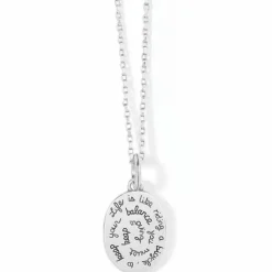 Brighton Sentiments Balance Convertible Reversible Necklace Silver Clearance