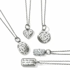 Brighton Sentiments Balance Convertible Reversible Necklace Silver Clearance
