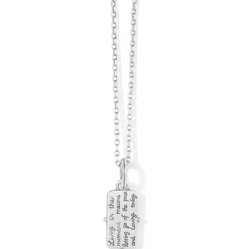 Brighton Sentiments Love Today Reversible Necklace Silver Fashion