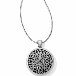 Brighton Serendipity Convertible Locket Necklace Silver-Black New