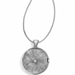 Brighton Serendipity Convertible Locket Necklace Silver-Black New